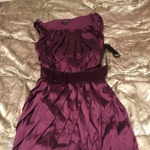Adrianna Papell Purple belted dress NWT